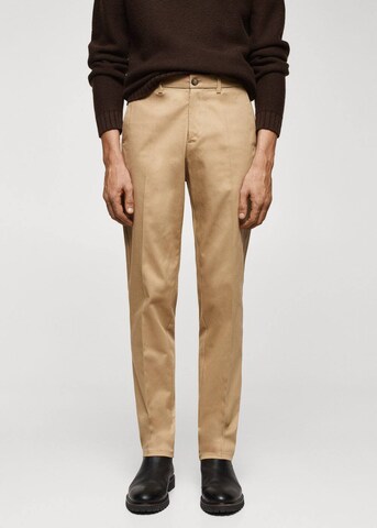 Regular Pantalon 'Dublino' MANGO MAN en marron : devant