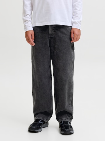 Jack & Jones Junior Loosefit Jeans 'JJIALEX' in Zwart: voorkant