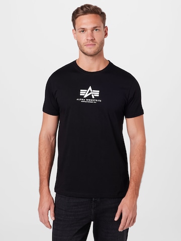 T-Shirt ALPHA INDUSTRIES en noir : devant