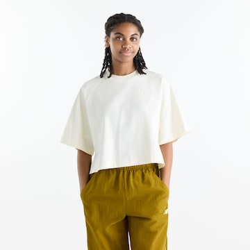 new balance Oversized shirt 'Raglan Oversized T-Shirt' in Wit: voorkant