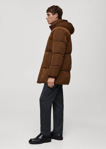MANGO MAN Winter Jacket 'Campi' in Brown