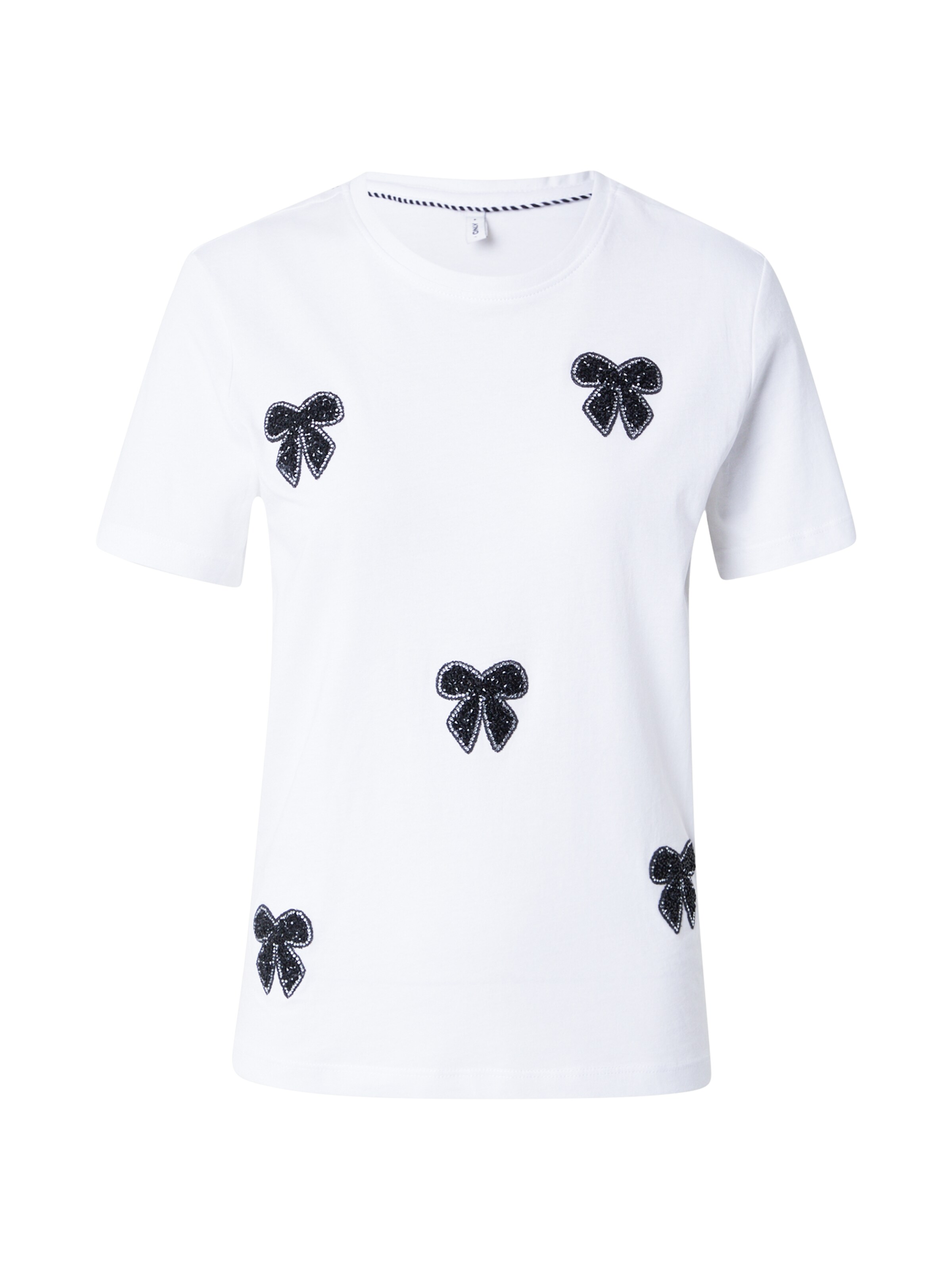 ONLY Majica 'ONLKITA' | črna / bela barva, Prikaz izdelka