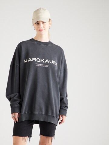Karo Kauer Sweatshirt in Grau: Vorderseite