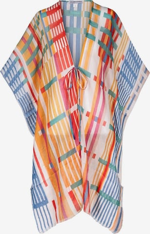 SILK & CASHMERE Kimono in Blau: Vorderseite