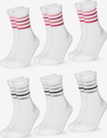 Occulto Socks 'Steffi' in White: front