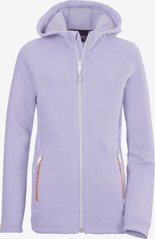 KILLTEC Athletic Zip-Up Hoodie in Purple: front