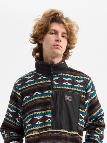 hydroponic - Jersey 'Hydroponic Oversized Rumble Half-Zip Fleece Sweatshirt' en marrón: frente