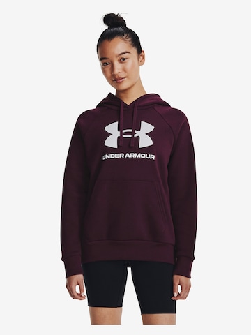 UNDER ARMOUR Athletic Sweatshirt 'Rival' in Red: front