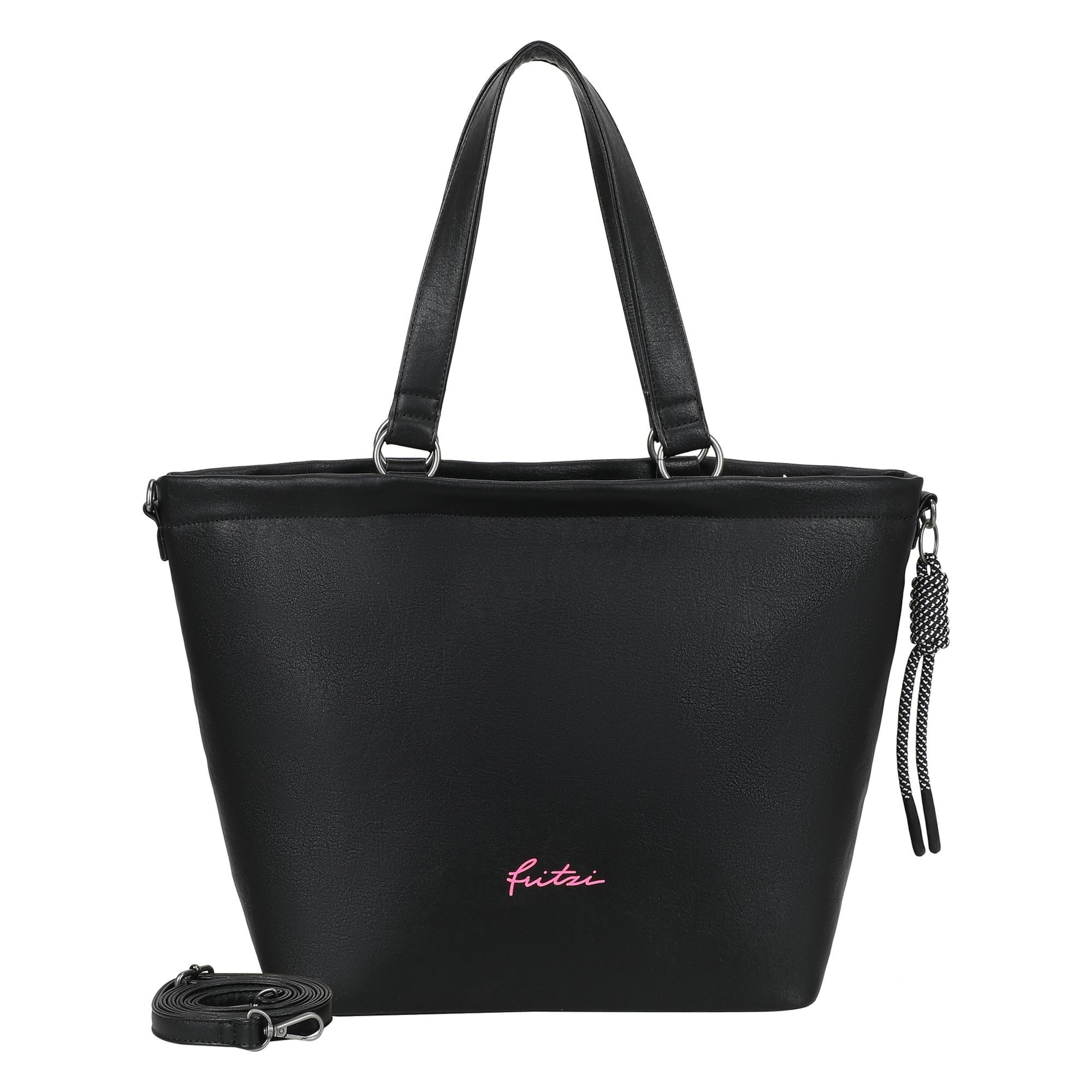 Fritzi aus Preußen Schoudertas 'Lou' in Zwart: voorkant