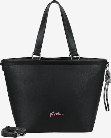 Fritzi aus Preußen Schoudertas 'Lou' in Zwart: voorkant