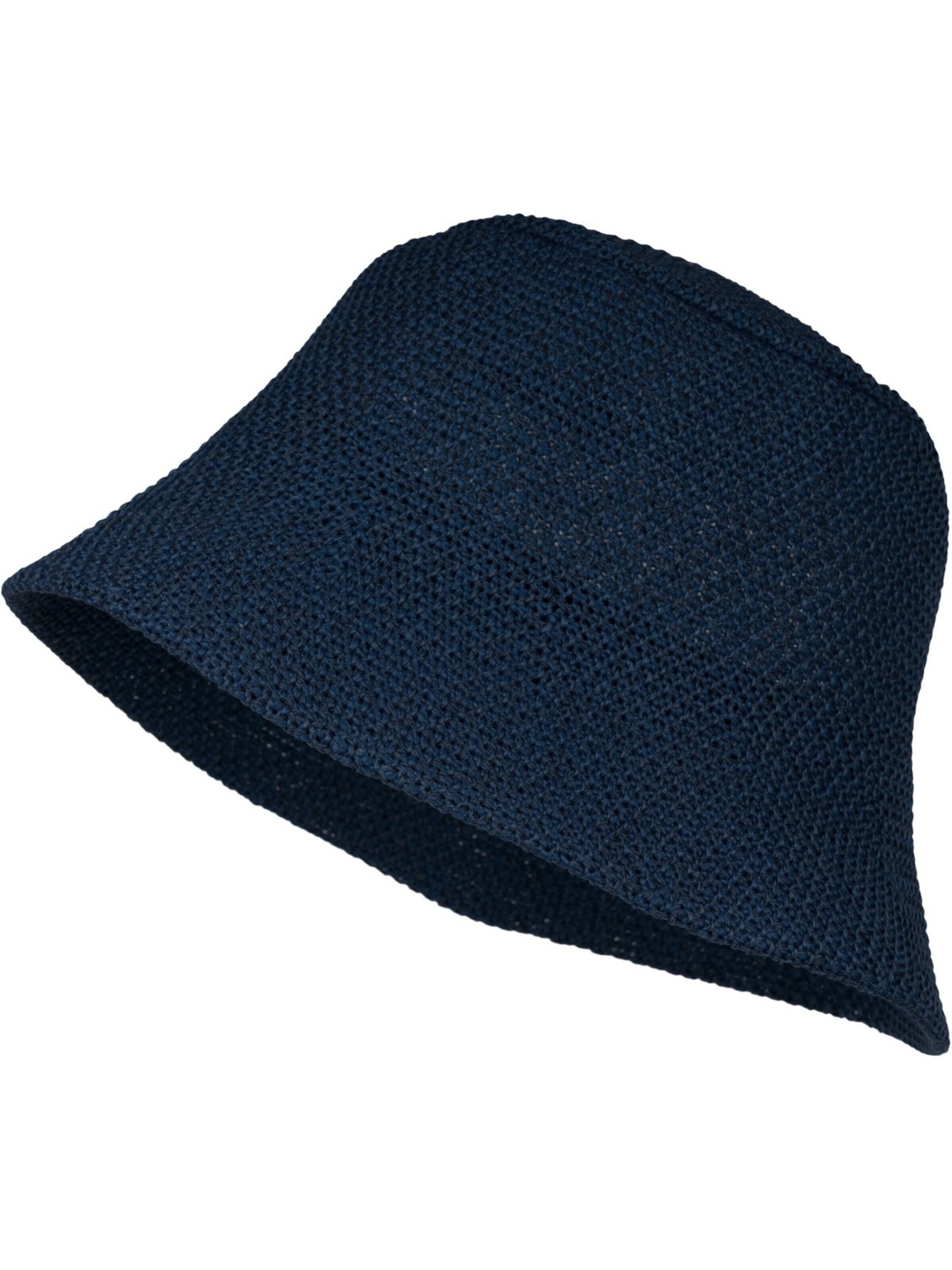 styleBREAKER Hat 'Fischerhut aus Papierstroh - Knautschhut' in Blue: front