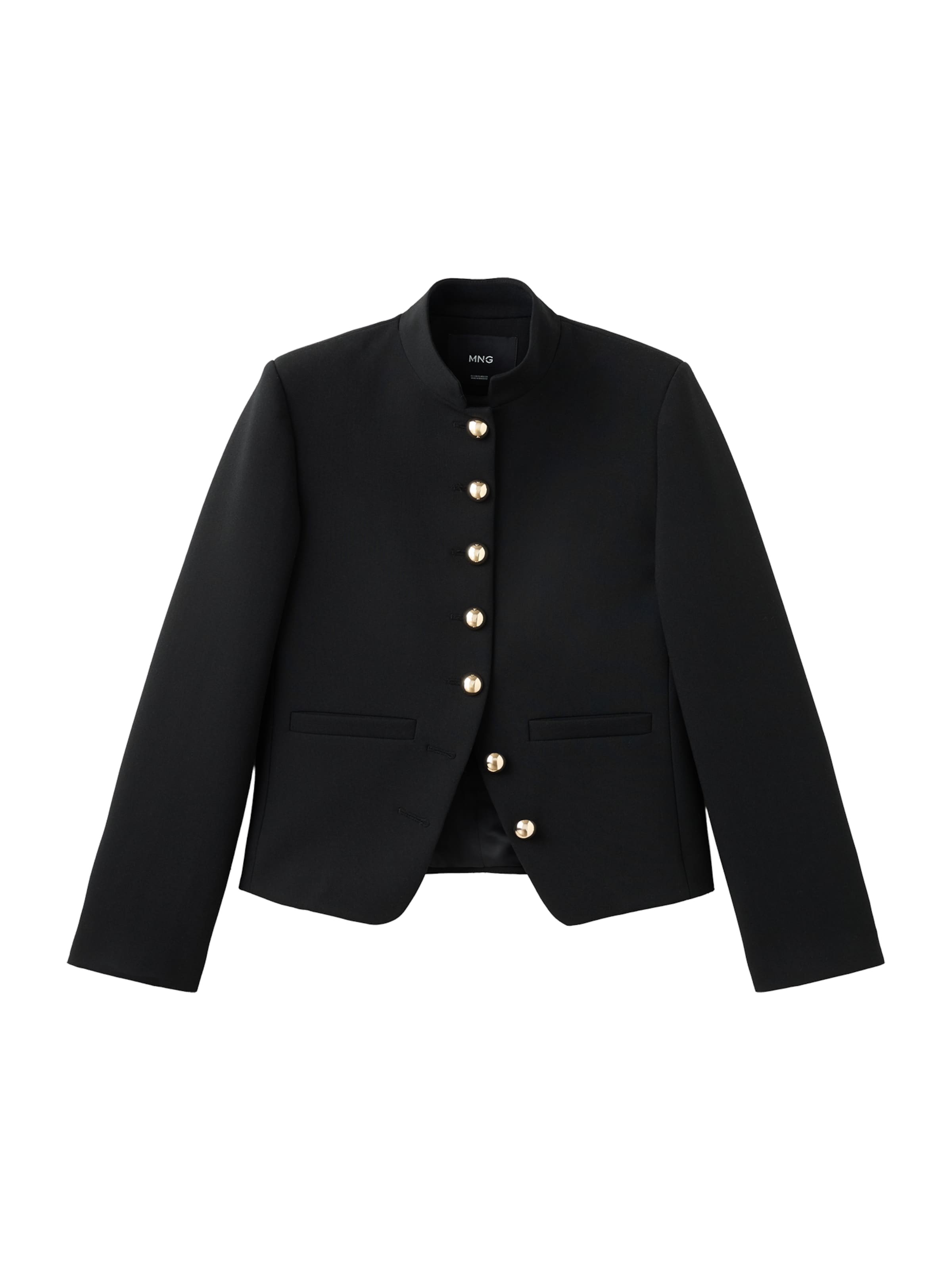 MANGO Blézer 'Negroni' - fekete: elől