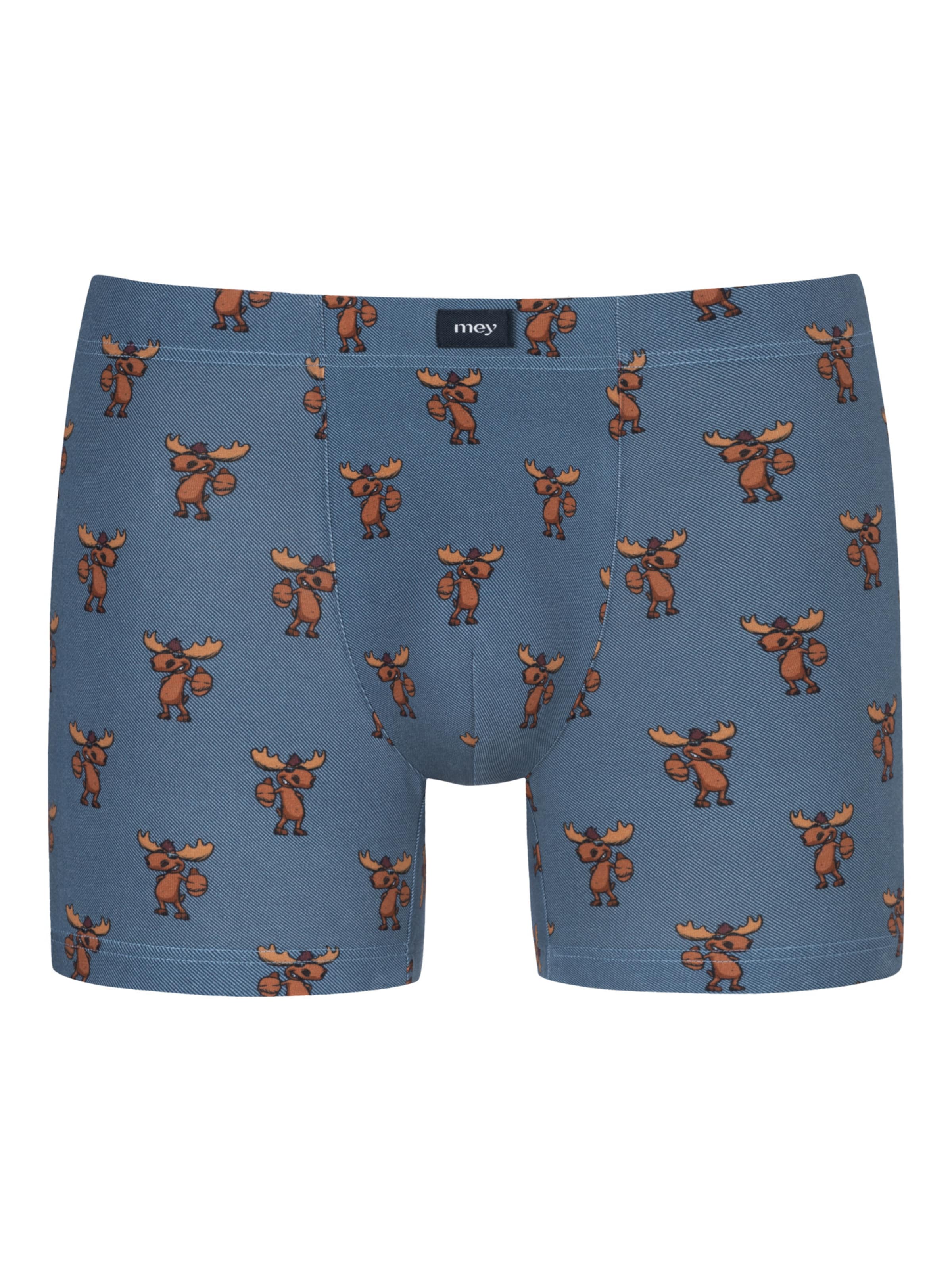 Mey Boxer shorts ' Serie Gentle Moose ' in S in Blue / Brown, Item view