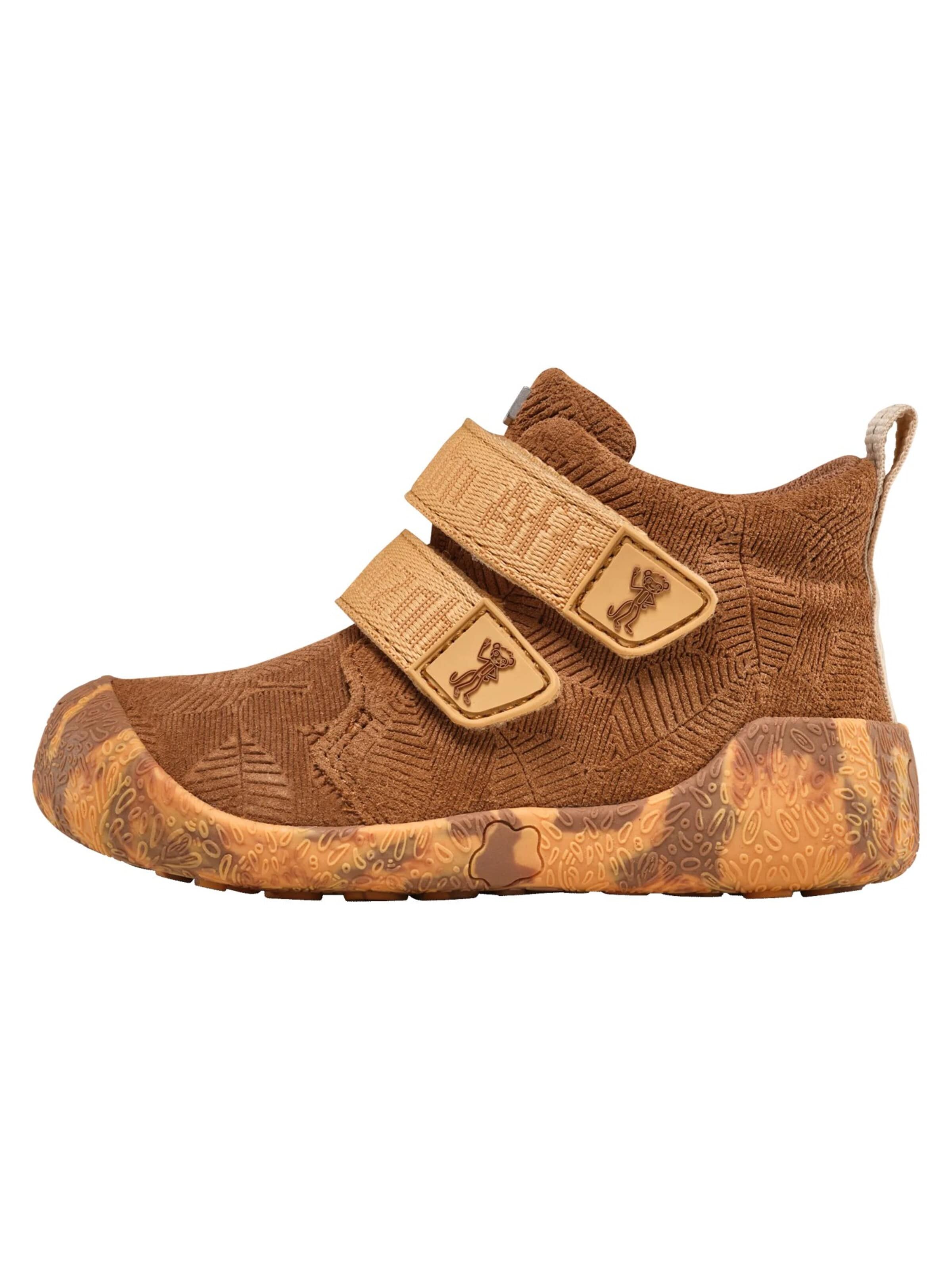 Affenzahn First-Step Shoes 'Lauflernschuh Leder Talky' in Beige: front