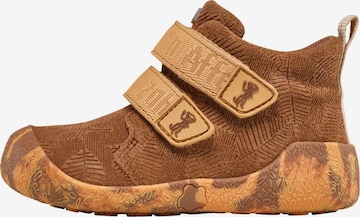Affenzahn First-Step Shoes 'Lauflernschuh Leder Talky' in Beige: front