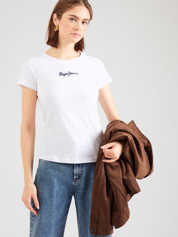 Pepe Jeans Tričko – bílá: přední strana