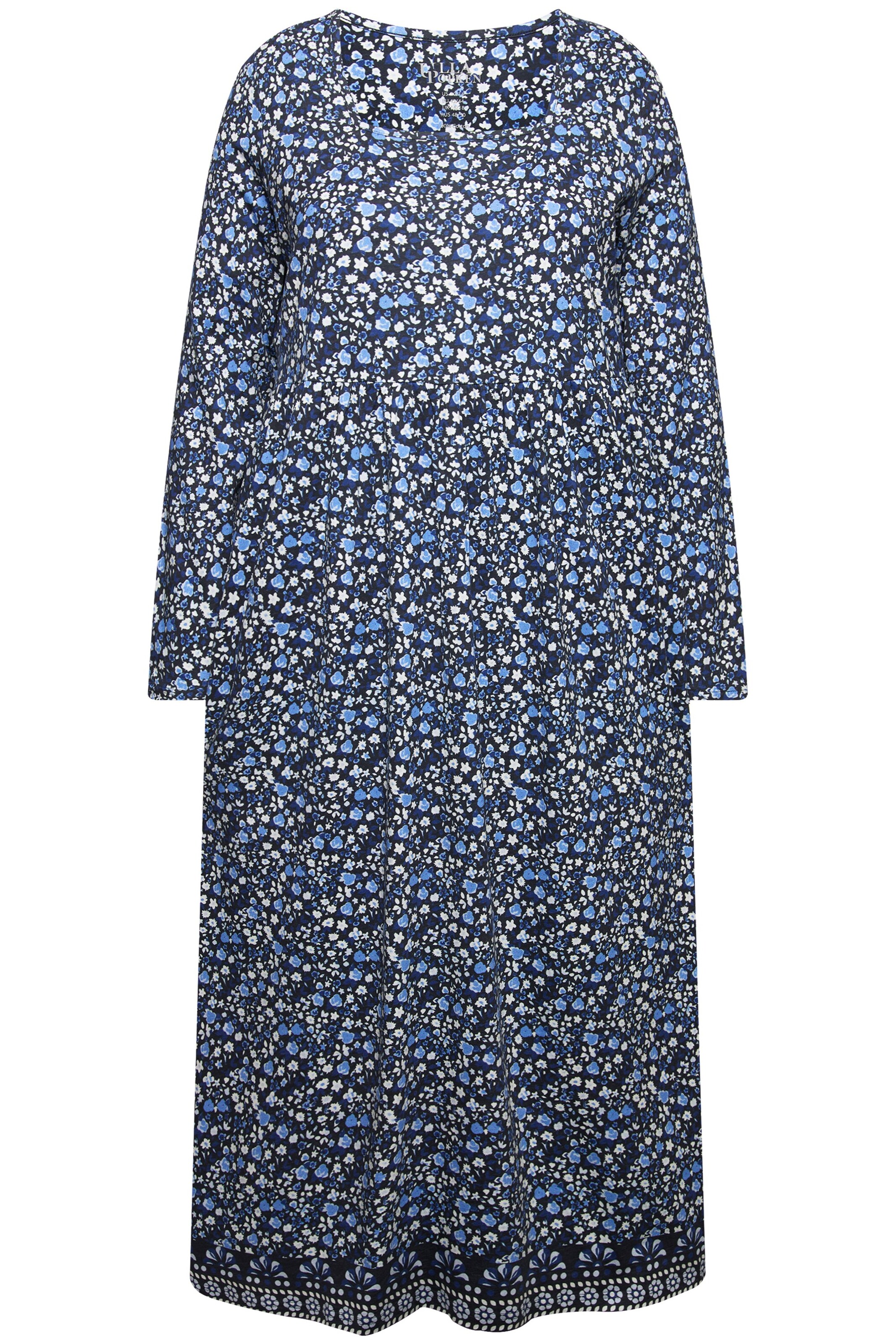 Ulla Popken Kleid in Blau: Vorderseite