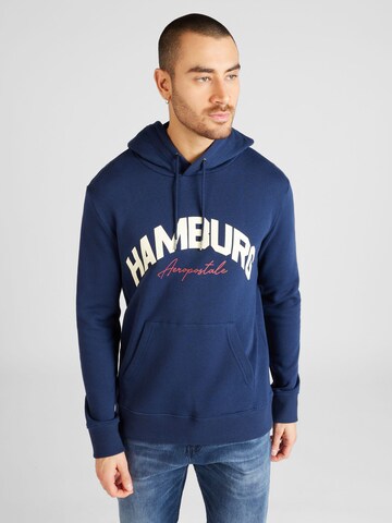 AÉROPOSTALE Sweatshirt 'HAMBURG' in Blauw: voorkant