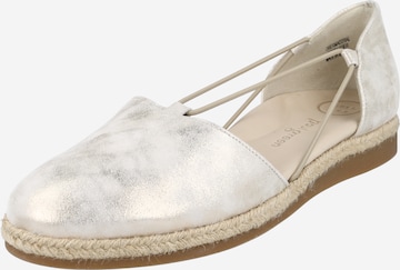 Paul Green Ballet Flats with Strap 'Met' in Silver: front