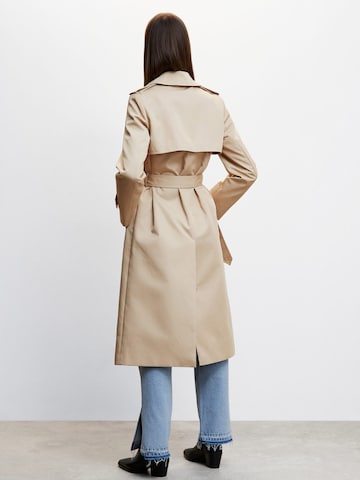 MANGO Between-Seasons Coat in Beige