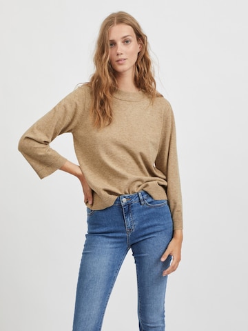 VILA Sweater in Brown: front