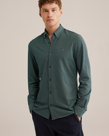WE Fashion Slim fit Ing - zöld: elől