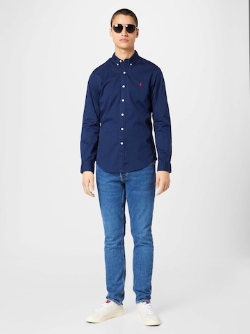 Coupe slim Chemise Polo Ralph Lauren en bleu