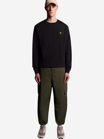 Lyle & Scott Sweatshirt 'Brushed Back Crew Neck Sweatsh ML1131V' i svart