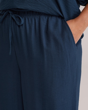 mėlyna WE Fashion Plačios klešnės Kelnės