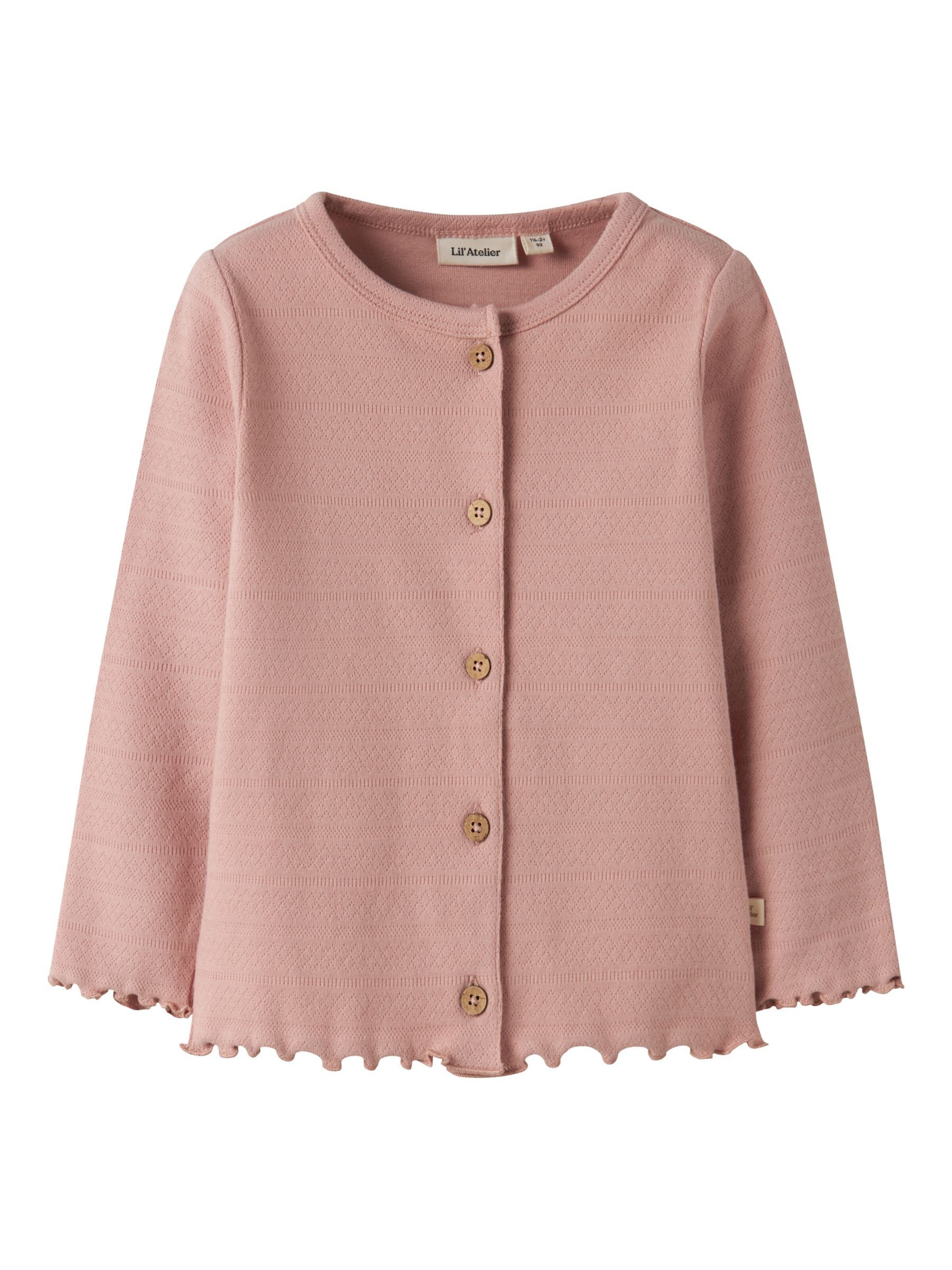 Lil'Atelier Cardigan i pink: forside