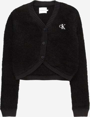 Calvin Klein Jeans Плетена жилетка в черно: отпред