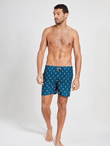 Shorts de bain 'Palmtree' Shiwi en bleu