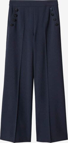 MANGO Wide leg Pleated Pants 'Annie' in Blue: front