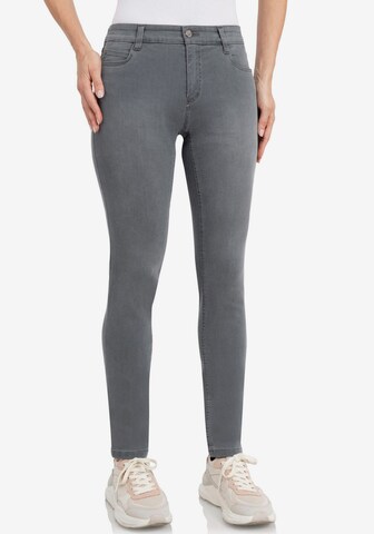 wonderjeans Skinny Jeans in Grey: front
