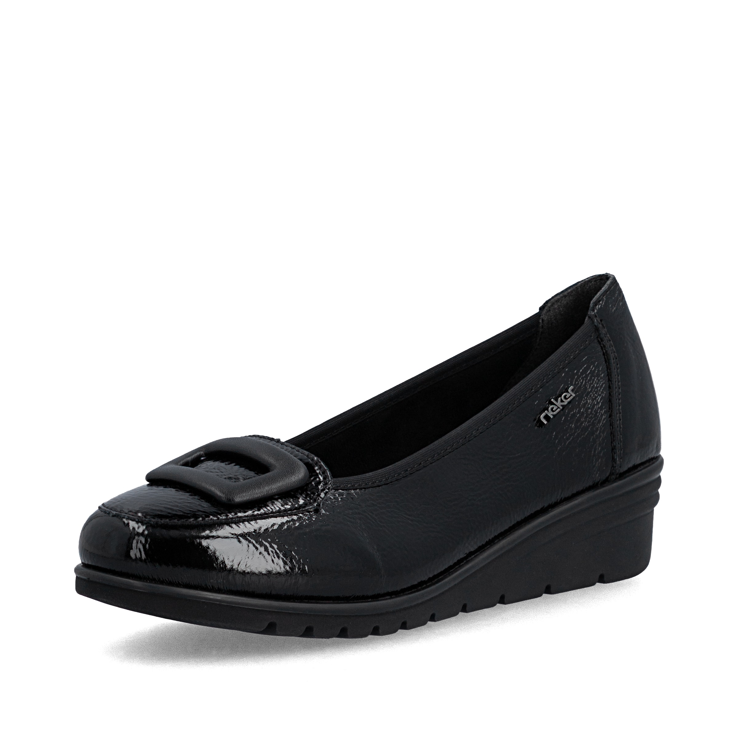 Ballerines à lanières Rieker en noir : devant