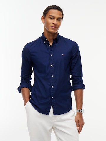 TOMMY HILFIGER Slim fit Πουκάμισο για το γραφείο 'FLEX' σε μπλε: μπροστά