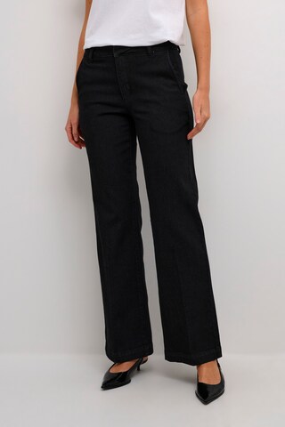 My Essential Wardrobe Wide leg Jeans in Zwart: voorkant