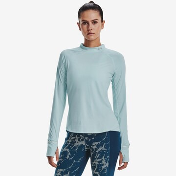 UNDER ARMOUR Functioneel shirt 'Outrun' in Blauw: voorkant