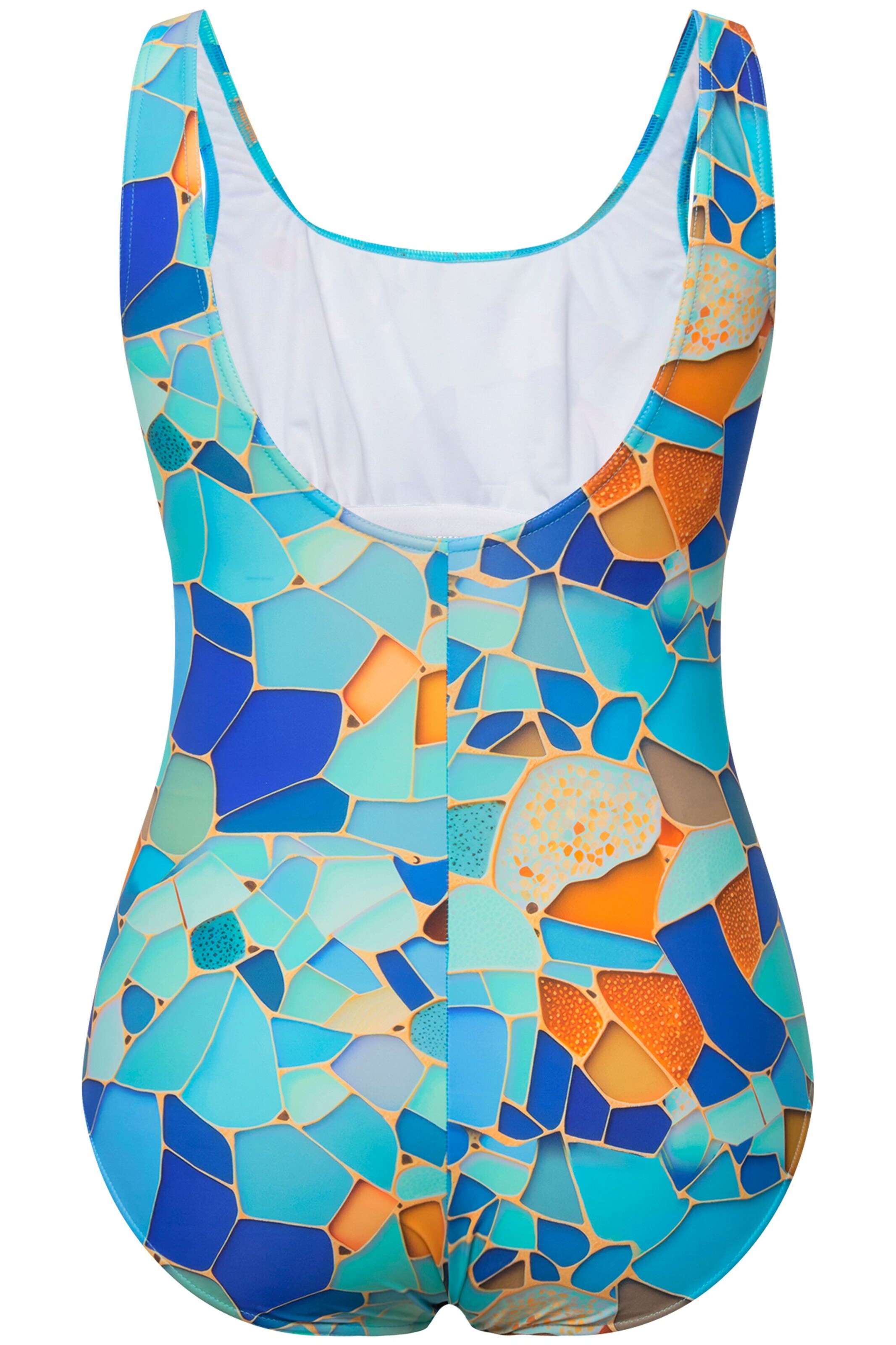 Ulla Popken Bralette Swimsuit in Blue