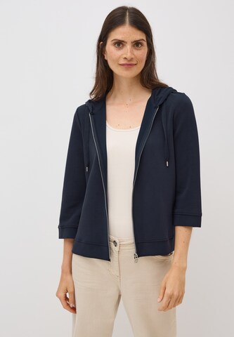 CECIL Zip-Up Hoodie in Blue: front