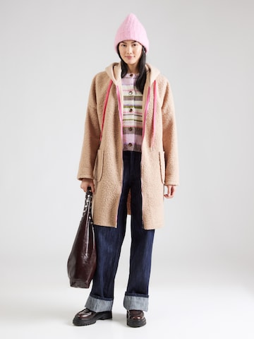 brūns Zwillingsherz Flīsa jaka 'Neon'