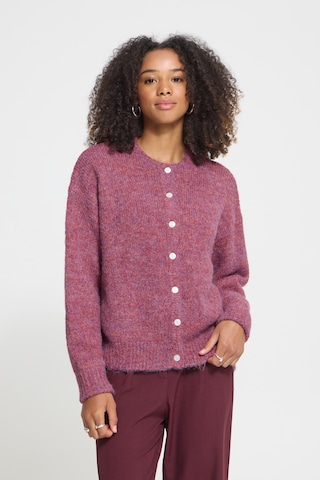 ICHI Knit cardigan 'IHBelablue' in Pink: front