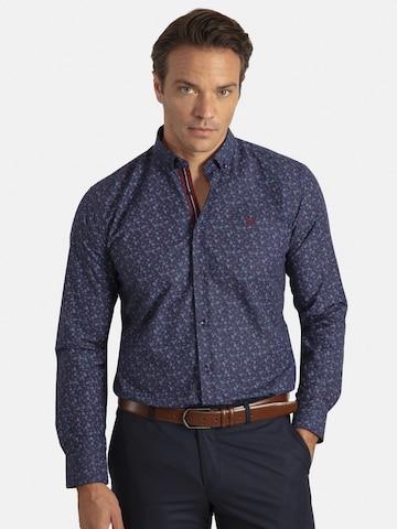 Slim fit Camicia 'Mechelen' di Sir Raymond Tailor in blu: frontale