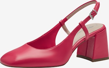 TAMARIS Slingback Pumps in Pink: front