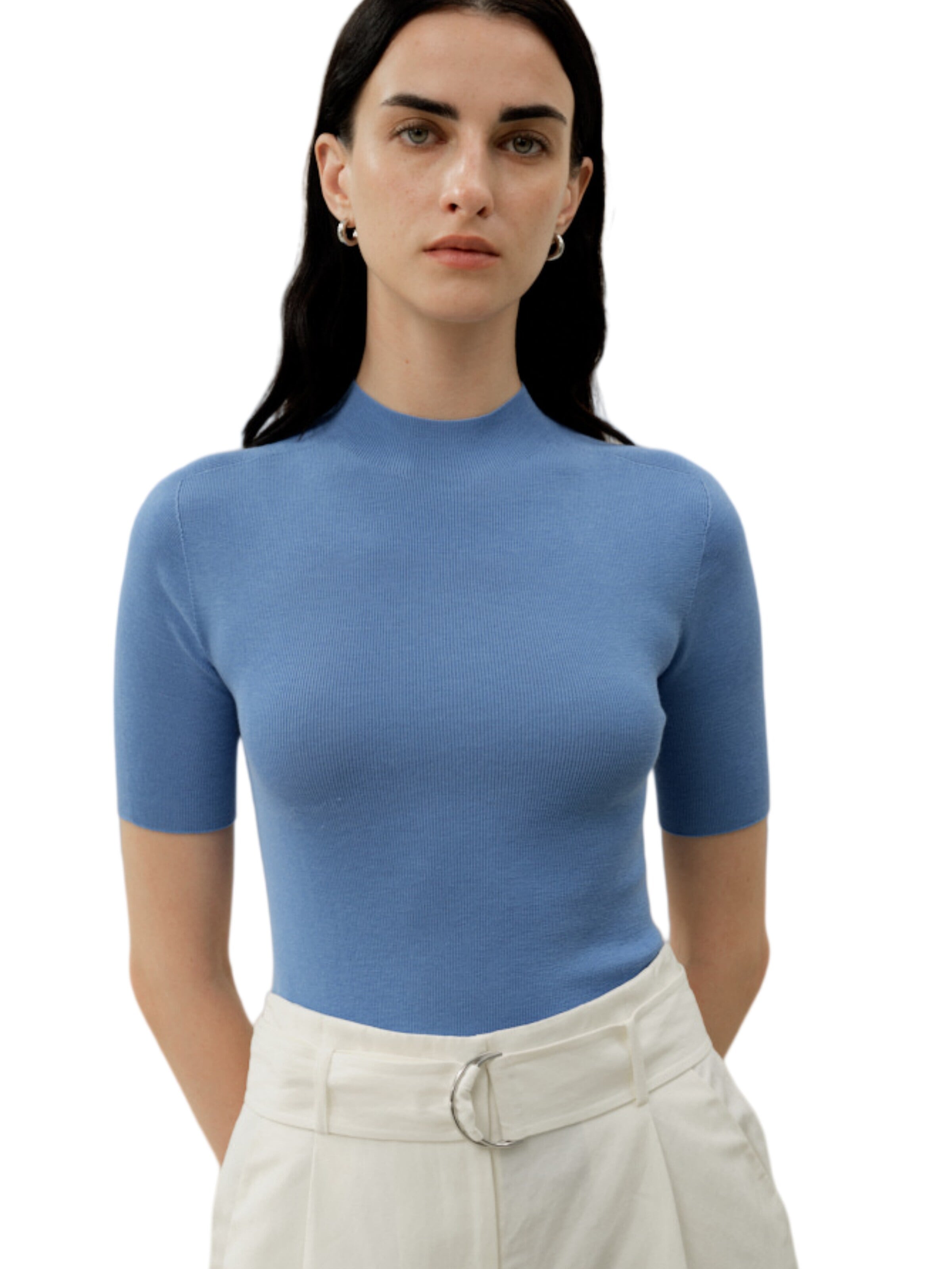 Lilysilk - Camiseta tradicional en azul: frente