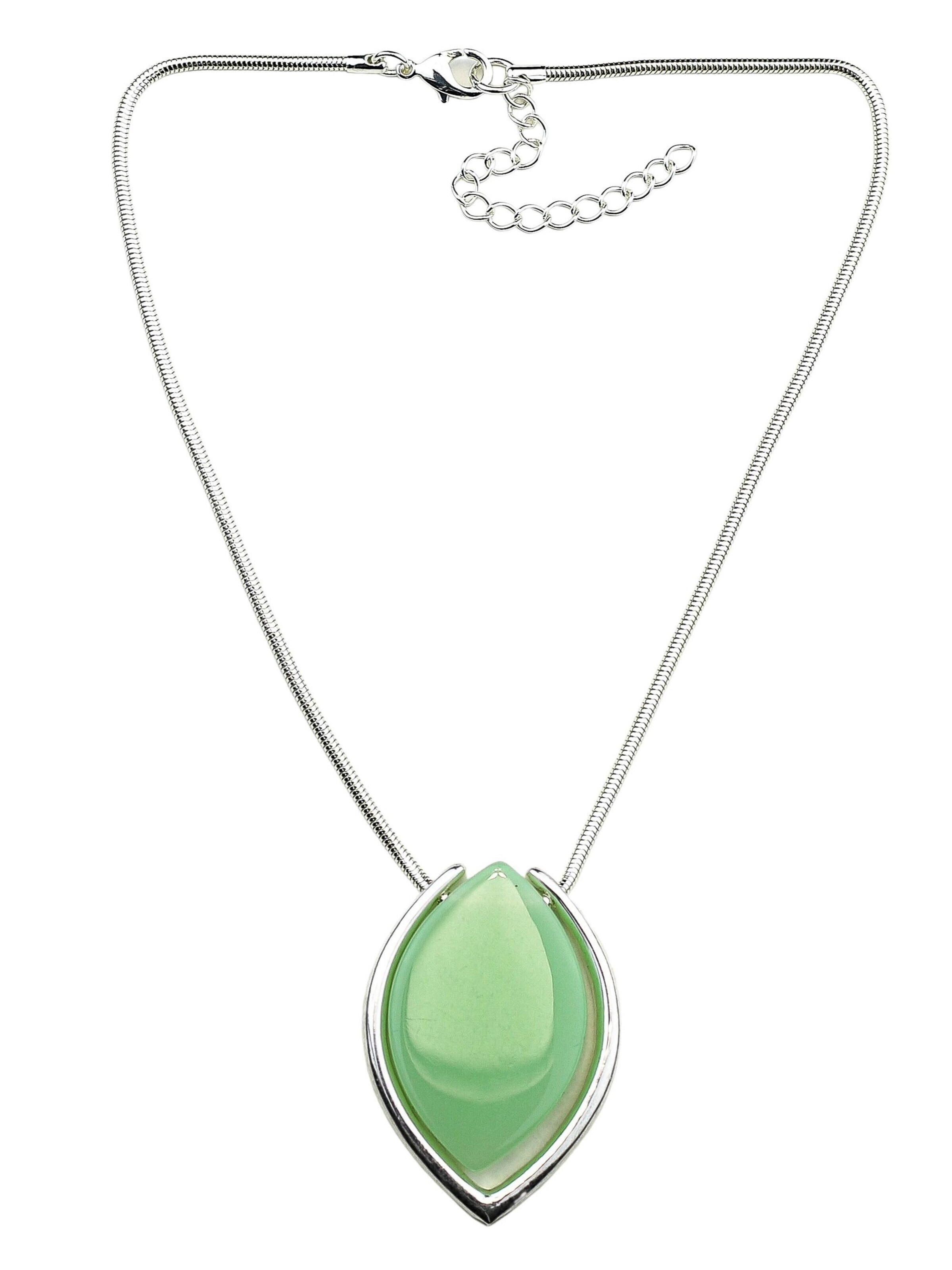 COLLEZIONE ALESSANDRO Necklace 'Celeste' in Green: front