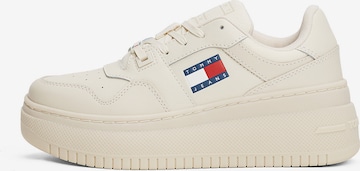 Tommy Jeans Platform trainers 'Retro Basket Ess' in Beige: front