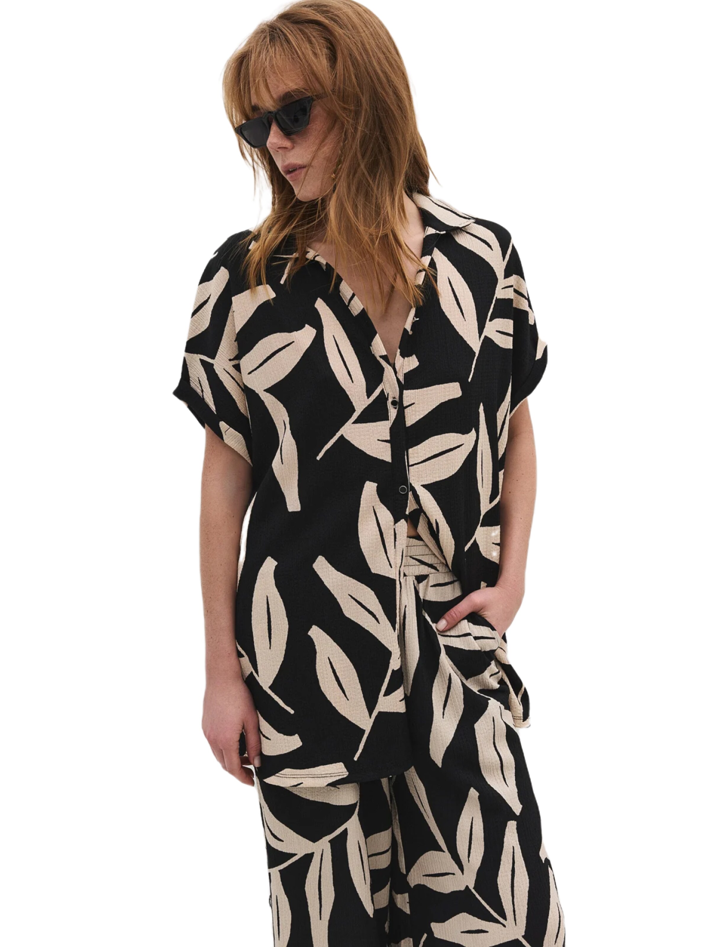 No Matter What Blouse in Black: front