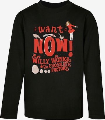 ABSOLUTE CULT Shirt 'Willy Wonka - Verruca Salt I Want It Now' in Schwarz: predná strana