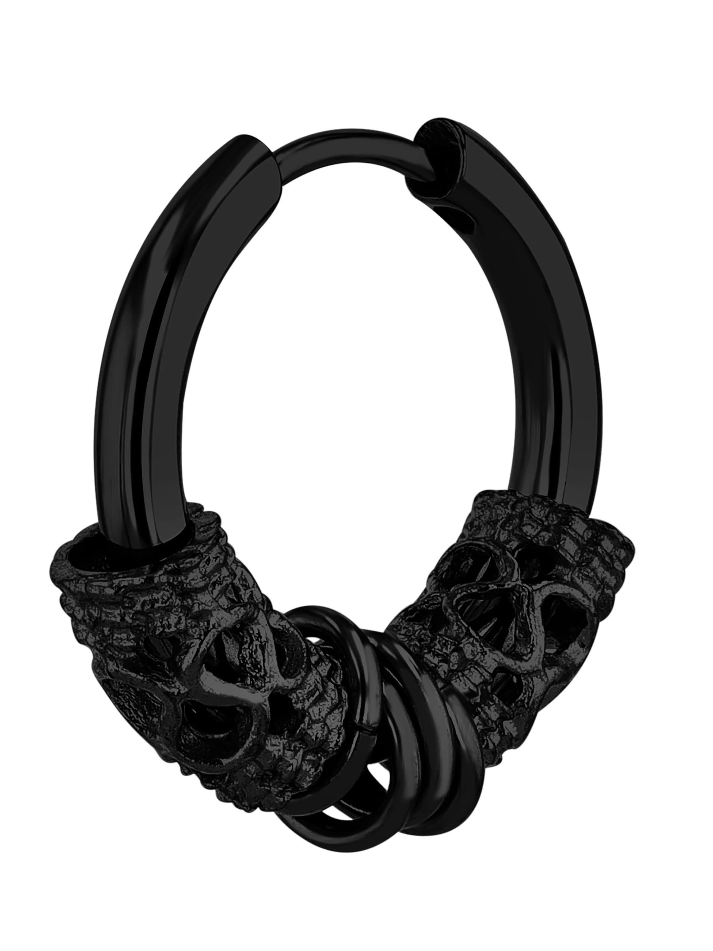 Akzent Earrings 'Malbec, langlebig' in Black: front